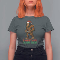 Funny Bigfoot Gamer Christmas T Shirt For Women - Wonder Print Shop