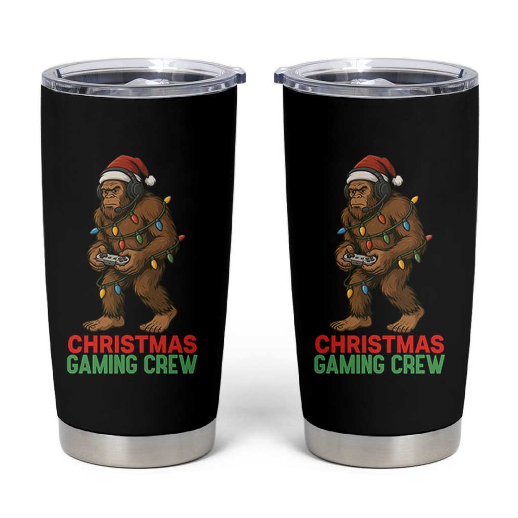 Funny Bigfoot Gamer Christmas Tumbler Cup - Wonder Print Shop
