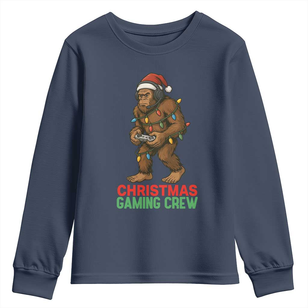 Funny Bigfoot Gamer Christmas Youth Sweatshirt - Wonder Print Shop