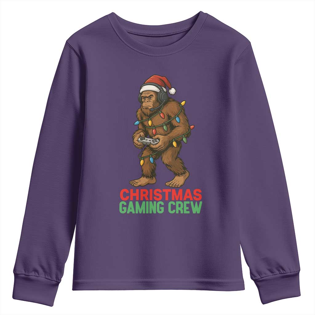 Funny Bigfoot Gamer Christmas Youth Sweatshirt - Wonder Print Shop