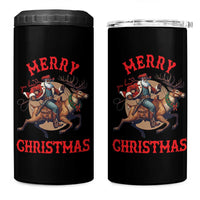 Black Santa Claus 4 in 1 Can Cooler Tumbler African American Cowboy Christmas - Wonder Print Shop