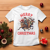 Black Santa Claus T Shirt African American Cowboy Christmas - Wonder Print Shop