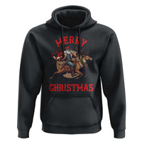 Black Santa Claus Hoodie African American Cowboy Christmas - Wonder Print Shop