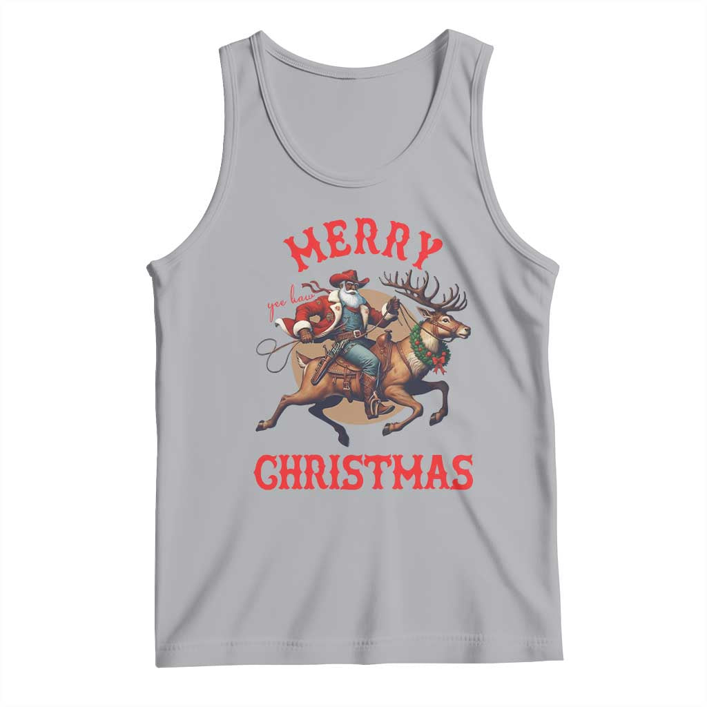 Black Santa Claus Tank Top African American Cowboy Christmas - Wonder Print Shop