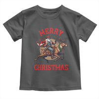 Black Santa Claus Toddler T Shirt African American Cowboy Christmas - Wonder Print Shop