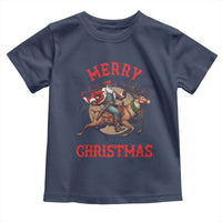 Black Santa Claus Toddler T Shirt African American Cowboy Christmas - Wonder Print Shop