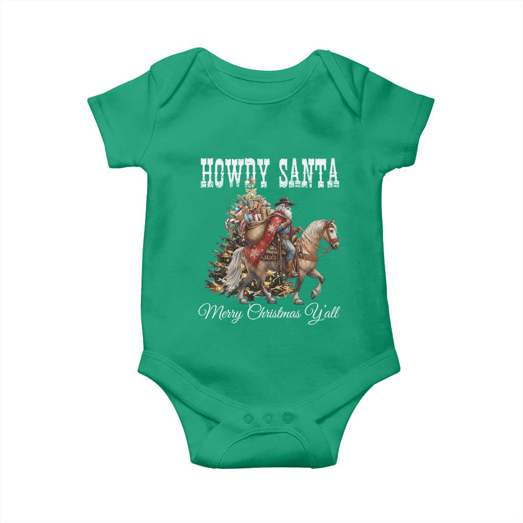 Black Santa Christmas Baby Onesie African American Western Cowboy - Wonder Print Shop