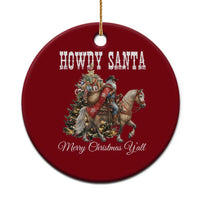 Black Santa Christmas Ceramic Ornament African American Western Cowboy - Wonder Print Shop