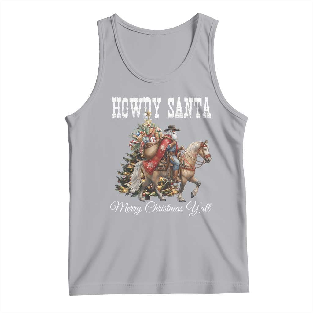 Black Santa Christmas Tank Top African American Western Cowboy - Wonder Print Shop