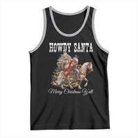 Black Santa Christmas Tank Top African American Western Cowboy - Wonder Print Shop