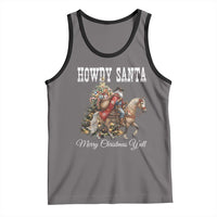 Black Santa Christmas Tank Top African American Western Cowboy - Wonder Print Shop