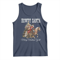 Black Santa Christmas Tank Top African American Western Cowboy - Wonder Print Shop