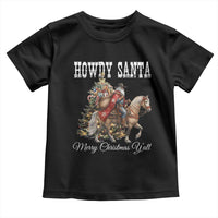 Black Santa Christmas Toddler T Shirt African American Western Cowboy - Wonder Print Shop