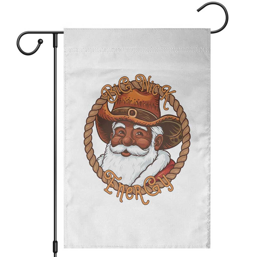 Black Santa Christmas Garden Flag Big Nick Energy - Wonder Print Shop