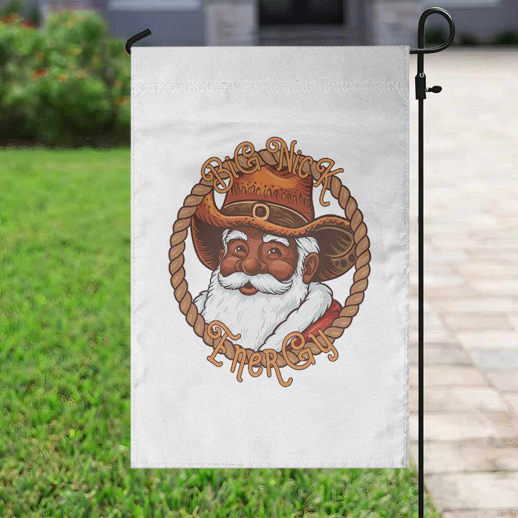 Black Santa Christmas Garden Flag Big Nick Energy - Wonder Print Shop