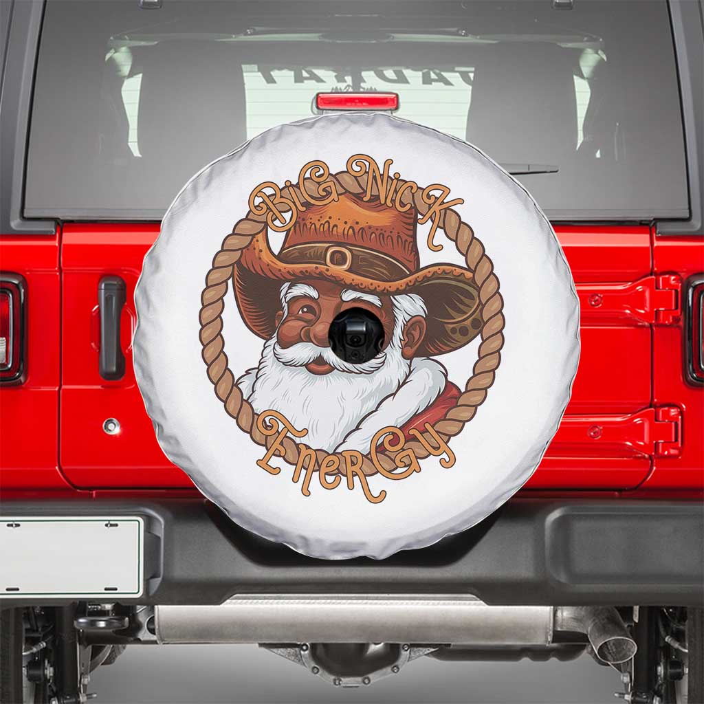 Black Santa Christmas Spare Tire Cover Big Nick Energy - Wonder Print Shop