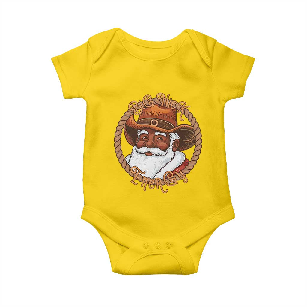 Black Santa Christmas Baby Onesie Big Nick Energy - Wonder Print Shop