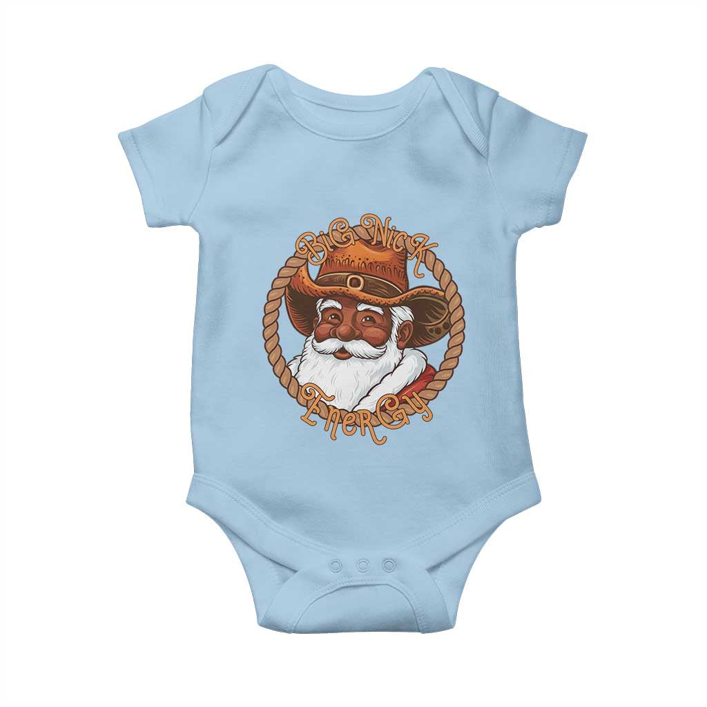 Black Santa Christmas Baby Onesie Big Nick Energy - Wonder Print Shop