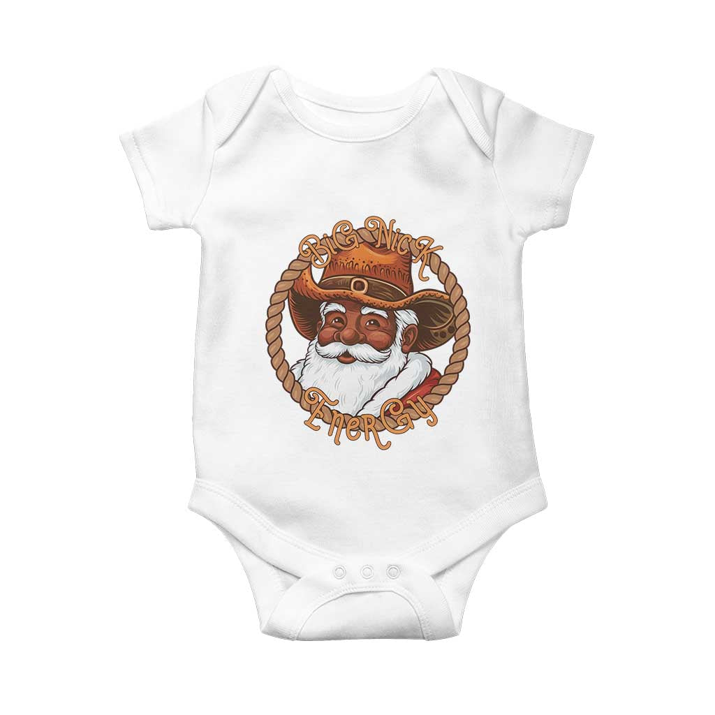 Black Santa Christmas Baby Onesie Big Nick Energy - Wonder Print Shop