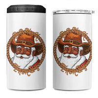 Black Santa Christmas 4 in 1 Can Cooler Tumbler Big Nick Energy - Wonder Print Shop