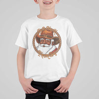 Black Santa Christmas T Shirt For Kid Big Nick Energy - Wonder Print Shop