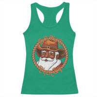 Black Santa Christmas Racerback Tank Top Big Nick Energy - Wonder Print Shop