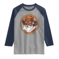 Black Santa Christmas Raglan Shirt Big Nick Energy - Wonder Print Shop