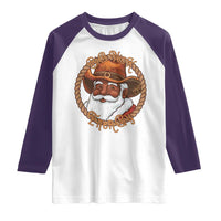Black Santa Christmas Raglan Shirt Big Nick Energy - Wonder Print Shop