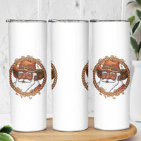 Black Santa Christmas Skinny Tumbler Big Nick Energy - Wonder Print Shop