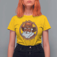 Black Santa Christmas T Shirt For Women Big Nick Energy - Wonder Print Shop