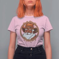 Black Santa Christmas T Shirt For Women Big Nick Energy - Wonder Print Shop