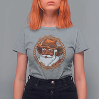 Black Santa Christmas T Shirt For Women Big Nick Energy - Wonder Print Shop