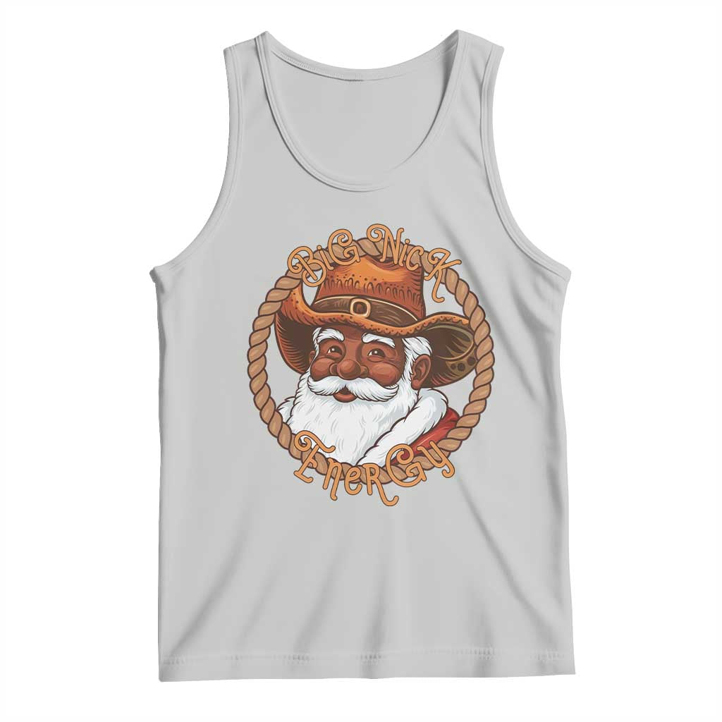Black Santa Christmas Tank Top Big Nick Energy - Wonder Print Shop