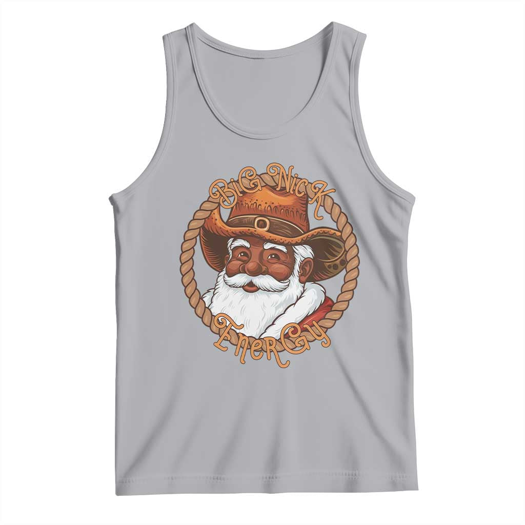 Black Santa Christmas Tank Top Big Nick Energy - Wonder Print Shop