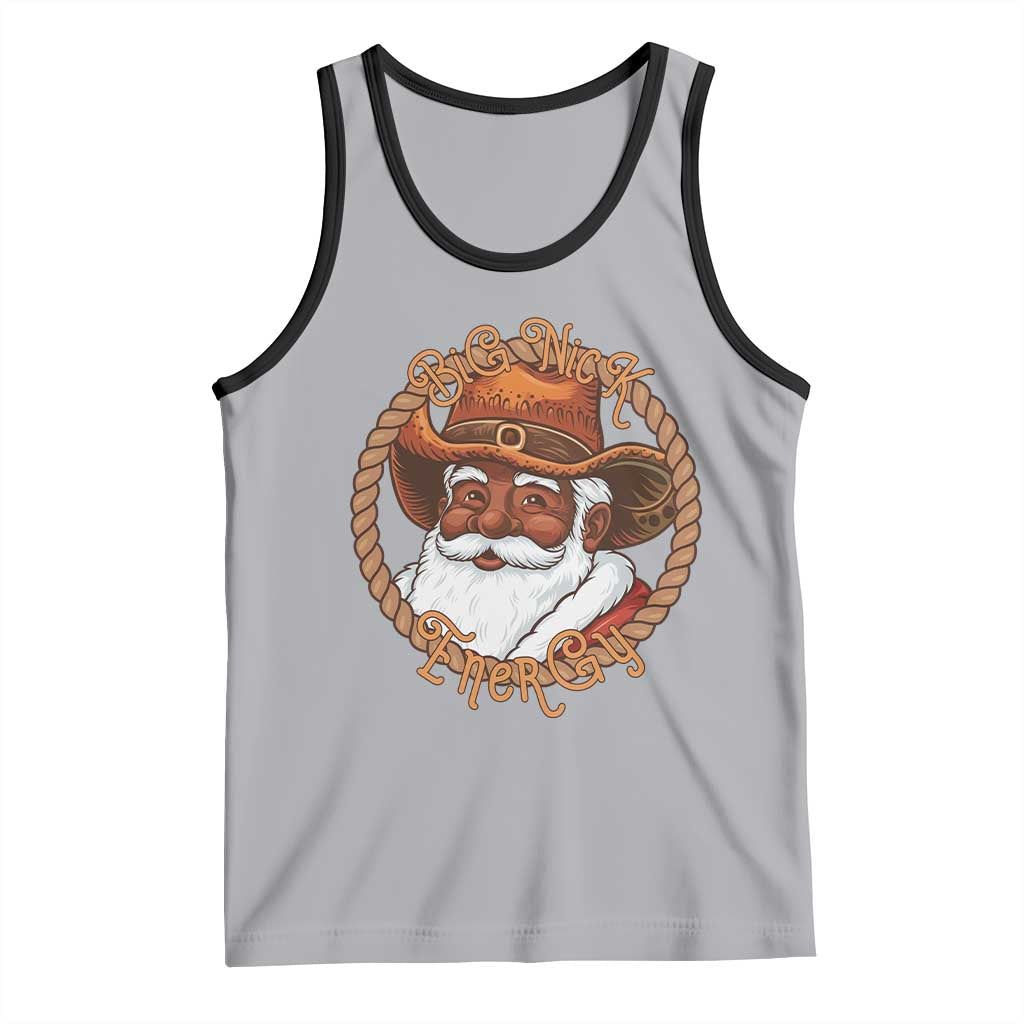 Black Santa Christmas Tank Top Big Nick Energy - Wonder Print Shop