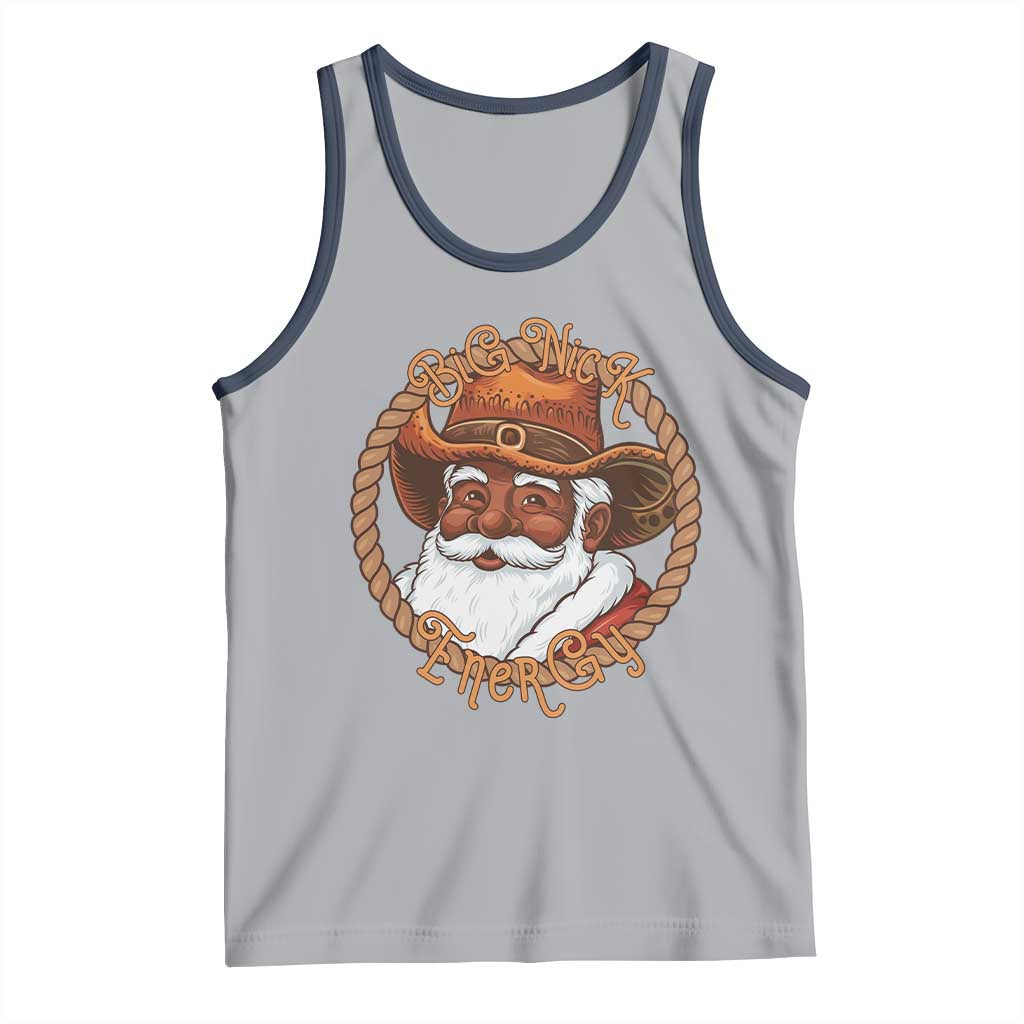 Black Santa Christmas Tank Top Big Nick Energy - Wonder Print Shop