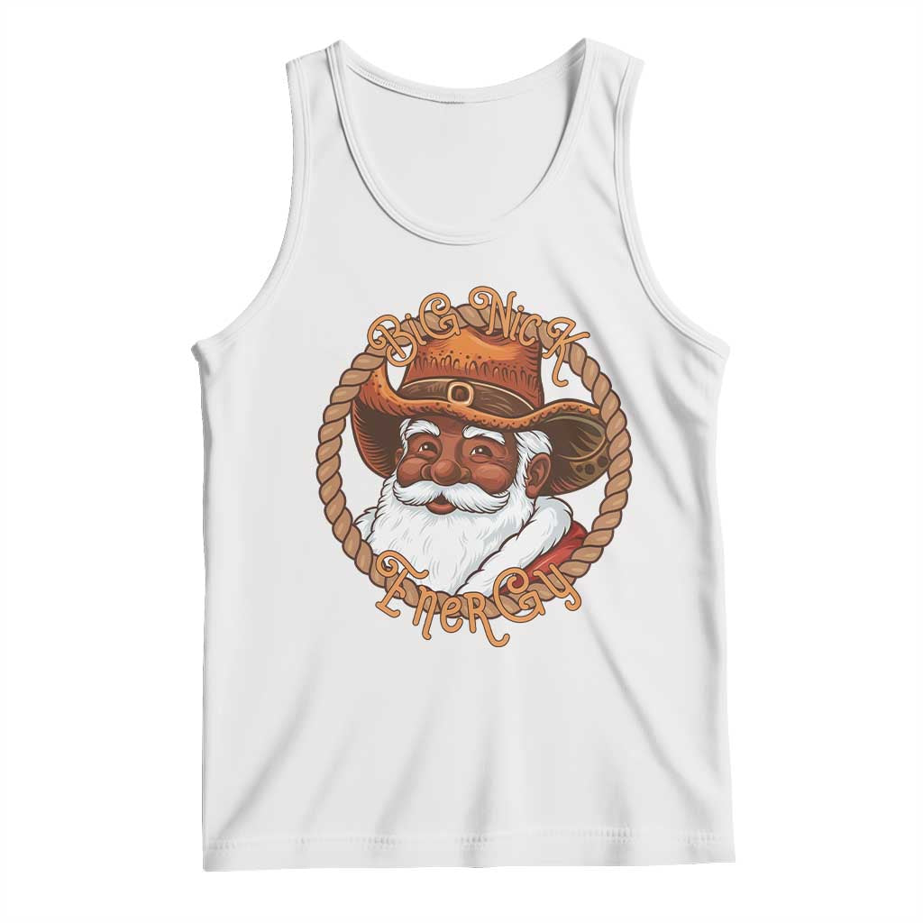 Black Santa Christmas Tank Top Big Nick Energy - Wonder Print Shop