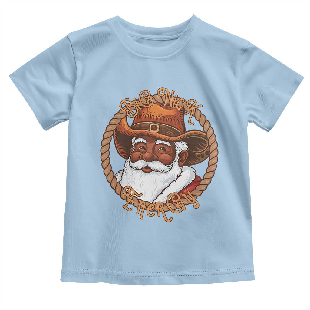 Black Santa Christmas Toddler T Shirt Big Nick Energy - Wonder Print Shop