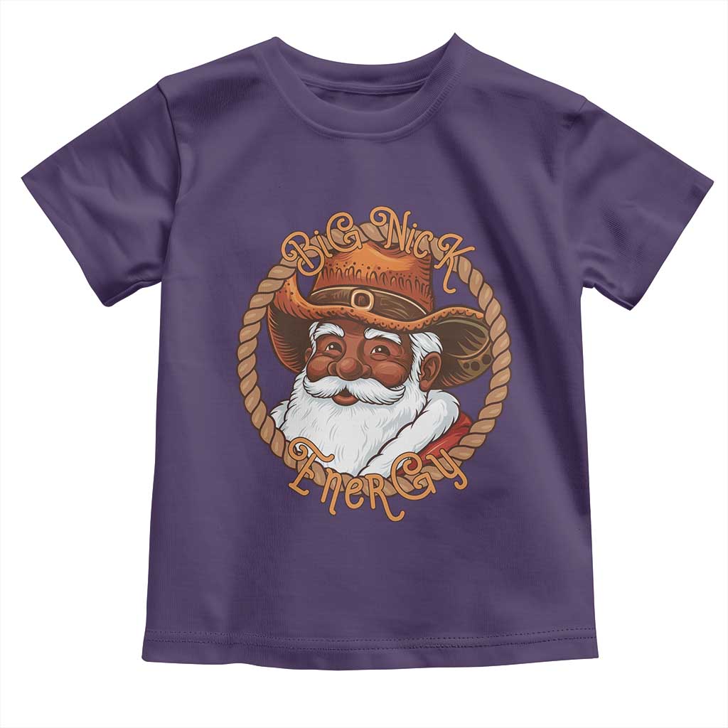 Black Santa Christmas Toddler T Shirt Big Nick Energy - Wonder Print Shop
