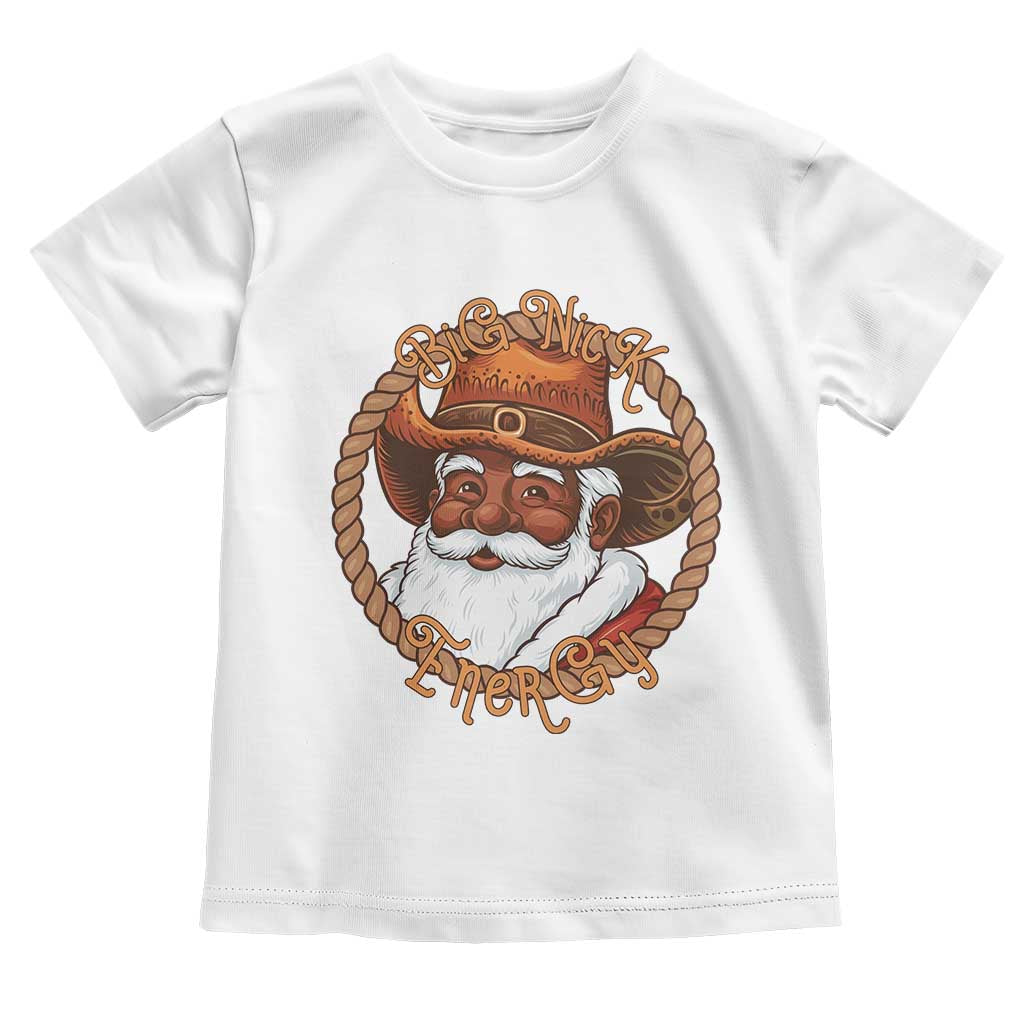 Black Santa Christmas Toddler T Shirt Big Nick Energy - Wonder Print Shop
