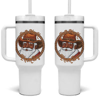 Black Santa Christmas Tumbler With Handle Big Nick Energy - Wonder Print Shop