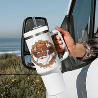 Black Santa Christmas Tumbler With Handle Big Nick Energy - Wonder Print Shop