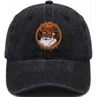 Black Santa Christmas Washed Cotton Baseball Cap Big Nick Energy