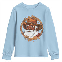 Black Santa Christmas Youth Sweatshirt Big Nick Energy - Wonder Print Shop