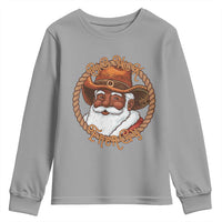 Black Santa Christmas Youth Sweatshirt Big Nick Energy - Wonder Print Shop