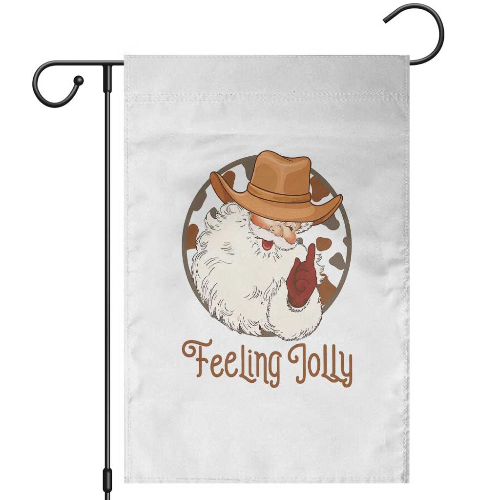 Black Cowboy Santa Christmas Garden Flag Feeling Jolly - Wonder Print Shop