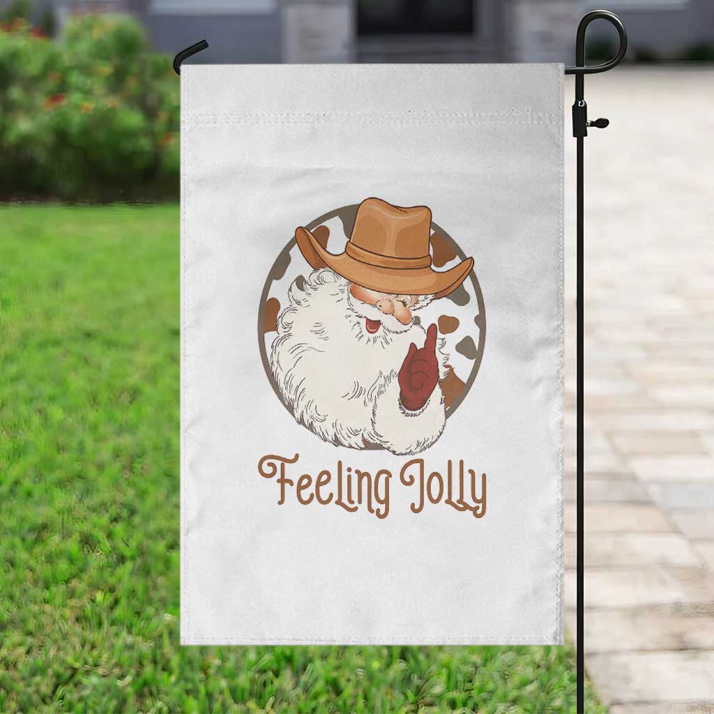 Black Cowboy Santa Christmas Garden Flag Feeling Jolly - Wonder Print Shop