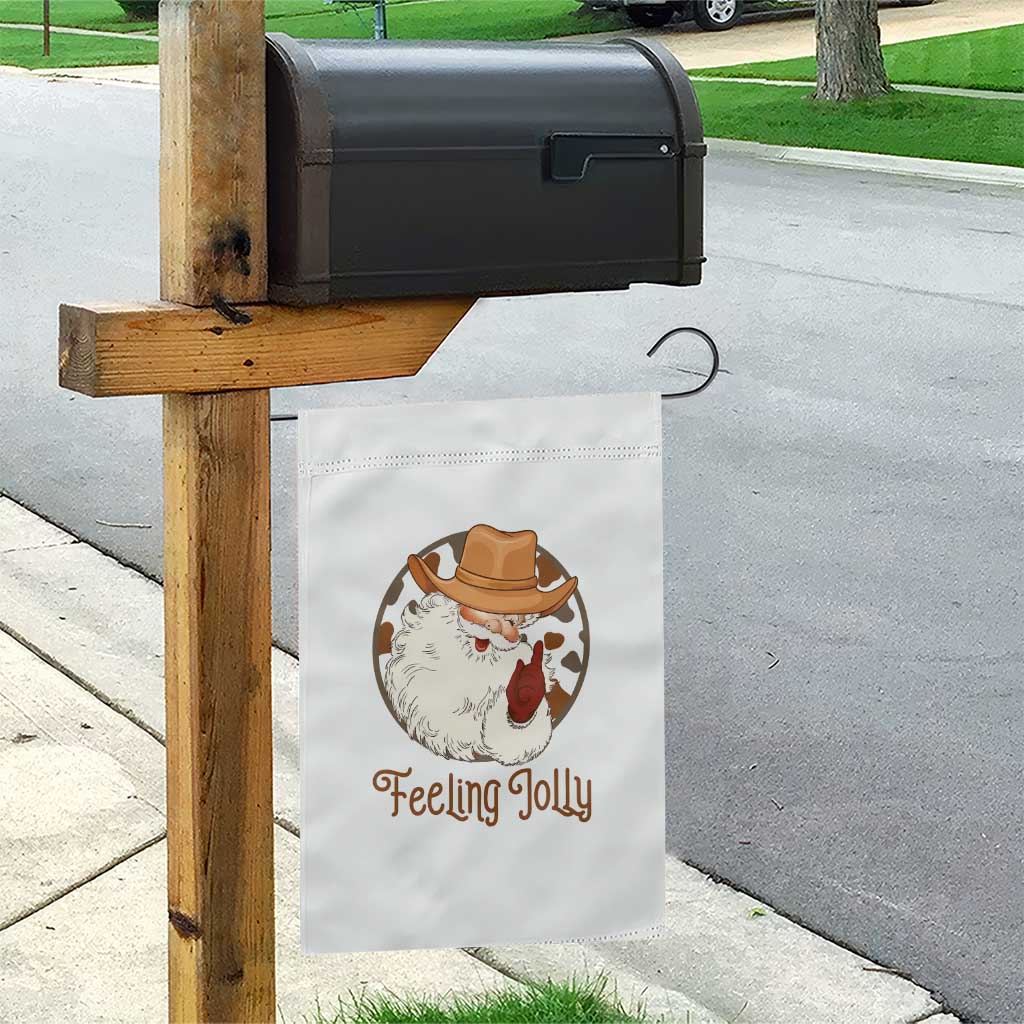 Black Cowboy Santa Christmas Garden Flag Feeling Jolly - Wonder Print Shop