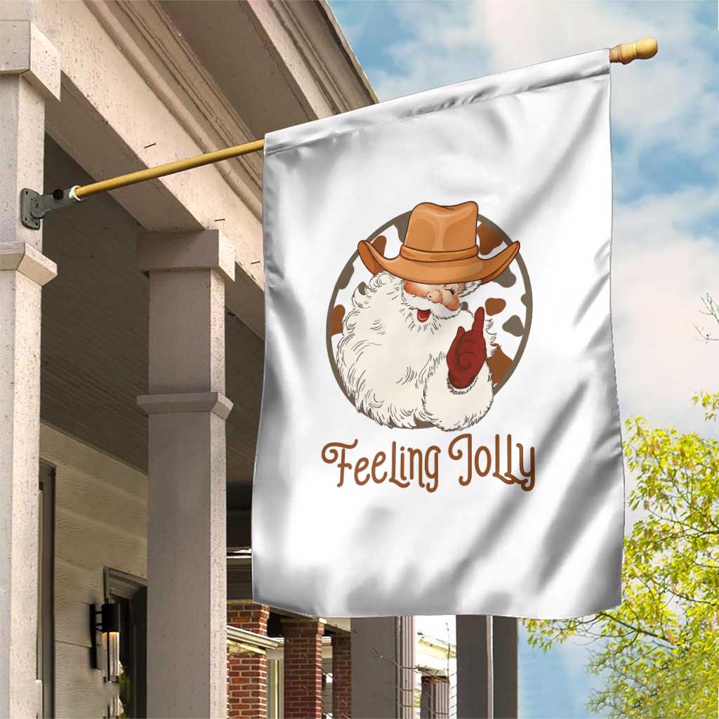 Black Cowboy Santa Christmas Garden Flag Feeling Jolly - Wonder Print Shop
