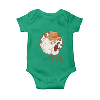 Black Cowboy Santa Christmas Baby Onesie Feeling Jolly - Wonder Print Shop